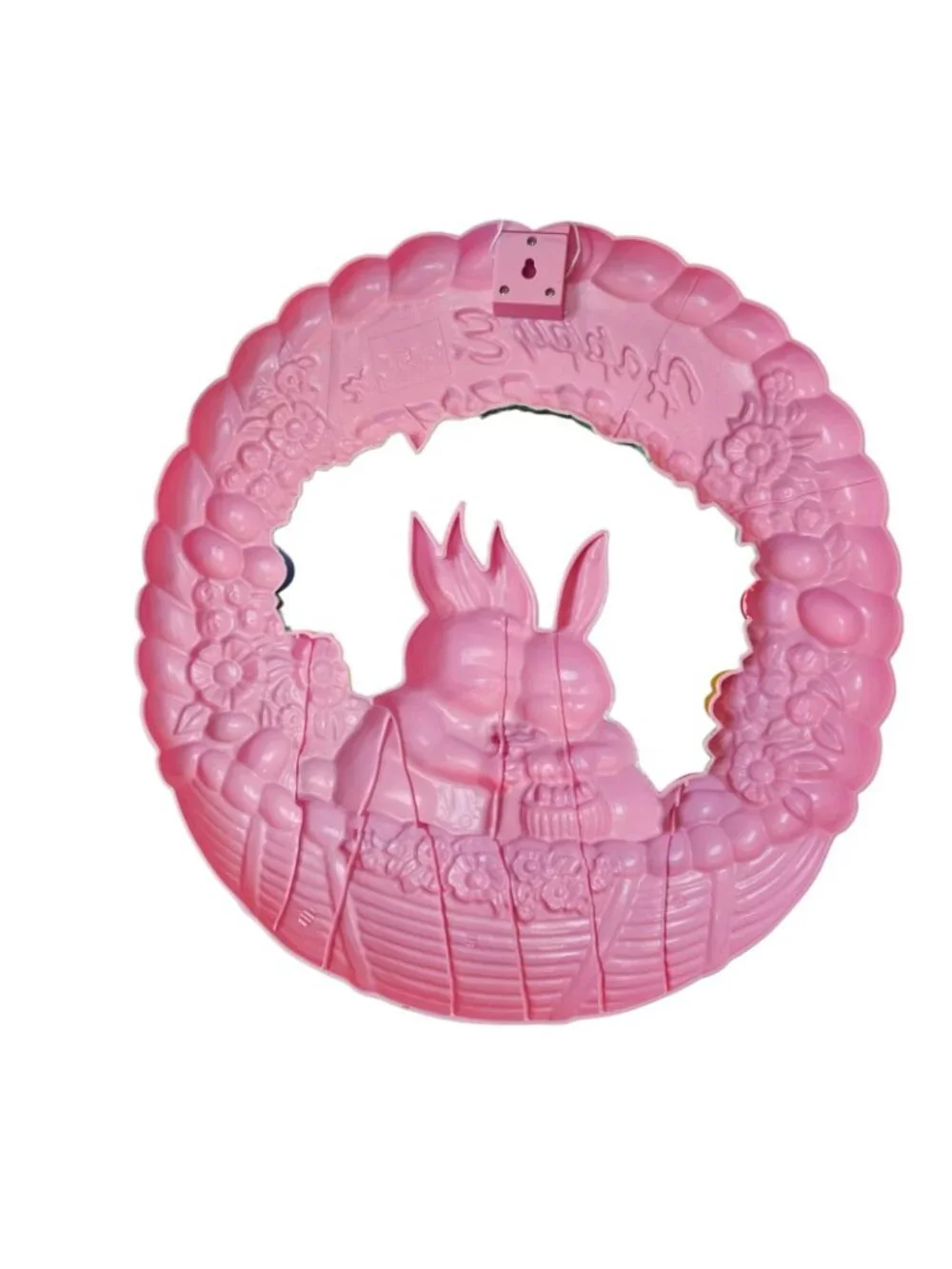 Vtg 90s Easter Wreath Eggs Bunnies Plastic By Empire 17